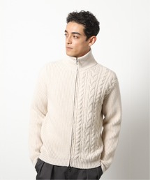 CORGI / コーギー 64Ply ウール ケーブル ミックス カーディガン 3563