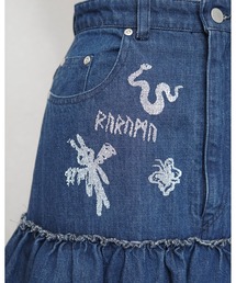 rurumu:（ルルムウ）の「rurumu:/ルルムウ/torn denim tiered SK 