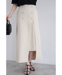 【ZOZO限定】ディープスリットラップ風スカート