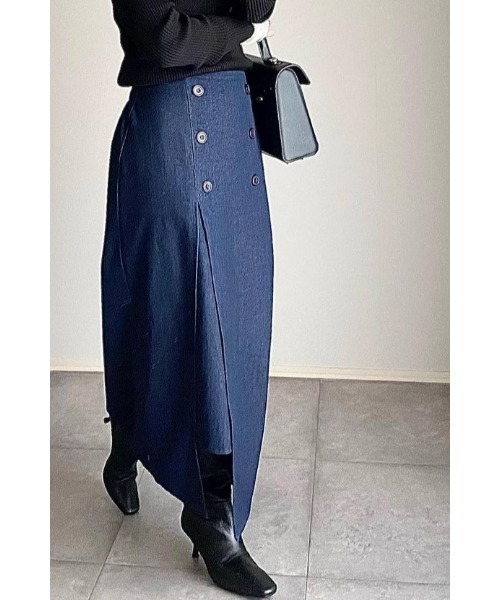 ZOZO限定】ディープスリットラップ風スカート（スカート