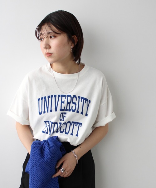 GeeRA(ジーラ)の「カレッジロゴ半袖Tシャツ(Tシャツ/カットソー・レディース・ホワイト×レッド/ホワイト×ブルー/ベージュ系その他・MEDIUM)」の17枚目の写真