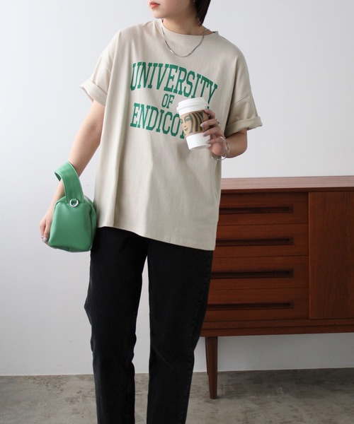 GeeRA(ジーラ)の「カレッジロゴ半袖Tシャツ(Tシャツ/カットソー・レディース・ホワイト×レッド/ホワイト×ブルー/ベージュ系その他・MEDIUM)」の18枚目の写真