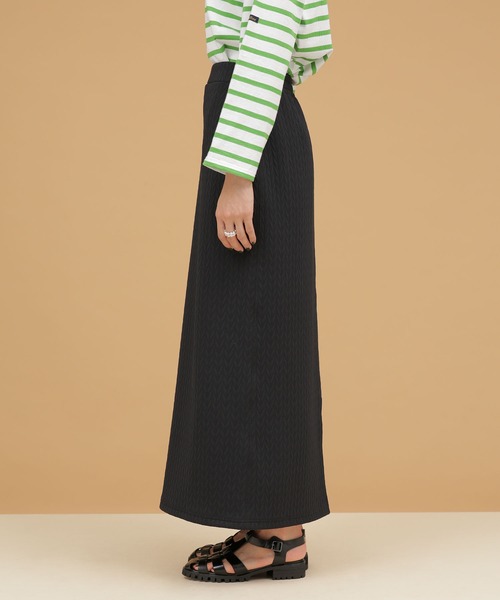 LB.03/ジャージーキルトタイトスカート