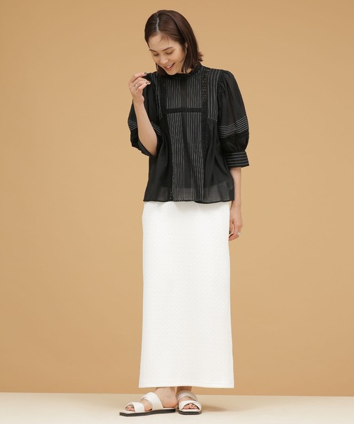 LB.03/ジャージーキルトタイトスカート