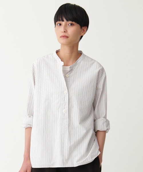 TRAM STRIPE COTTON(シャツ/ブラウス)|MHL.(エムエイチエル)のファッション通販 - ZOZOTOWN TRAM STRIPE COTTON(シャツ/ブラウス)|MHL.(エムエイチエル)のファッション通販 - ZOZOTOWN