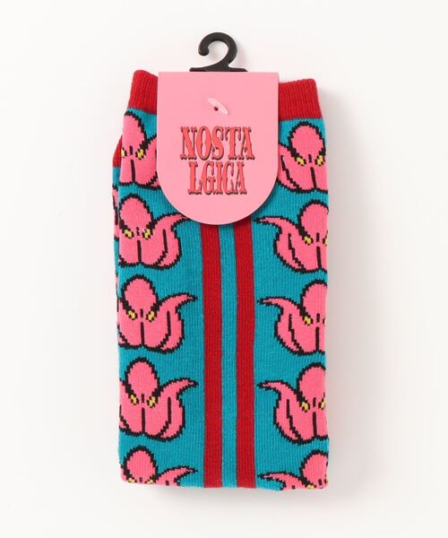 NOSTALGICA（ノスタルジカ）の「【 NOSTALGICA 】 ノスタルジカ オリジナル ジャガードハイソックス C（ソックス/靴下・レディース・その他1/その他2/その他3/その他4/その他5/その他6・23-25cm）」の2枚目の写真