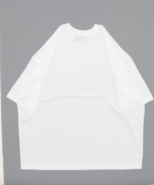 WHITELAND（ホワイトランド）の「WHITELAND/ホワイトランド/BIG TEE/ビッグTシャツ（Tシャツ/カットソー・メンズ・ホワイト/ネイビー・F）」の4枚目の写真