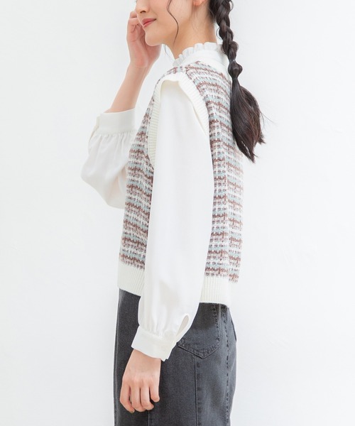 Honeys（ハニーズ）の「ツイード風ベスト（ベスト）」 - WEAR