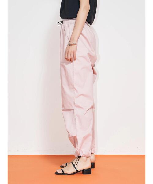 koe（コエ）の「ベーカーイージーパンツ＊（カーゴパンツ・レディース・ピンク/ブラック/オフホワイト・M）」の8枚目の写真