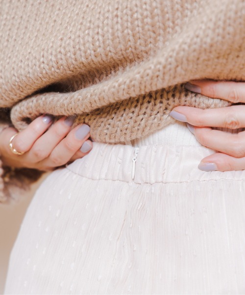 flower(フラワー)の「プリーテッドティアードスカート(スカート・レディース・ピンク/アイボリー・FREE)」の15枚目の写真