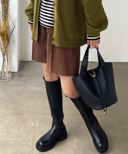 Shelly island（シェリーアイランド）の「【足をすっきり魅せる程よい丈感】ショートパンツ（その他パンツ・レディース・ブラック/ブラウン/その他・M）」の14枚目の写真