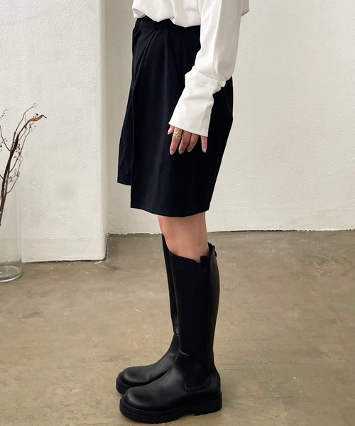 Shelly island（シェリーアイランド）の「【足をすっきり魅せる程よい丈感】ショートパンツ（その他パンツ・レディース・ブラック/ブラウン/その他・M）」の8枚目の写真