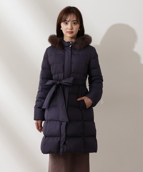 PROPORTION BODY DRESSING（プロポーションボディドレッシング）の「リボンベルト付きロングダウン / 1212252006（ダウンジャケット/コート・レディース・ネイビー/グレー/ブラック・X-SMALL/MEDIUM/SMALL）」の12枚目の写真