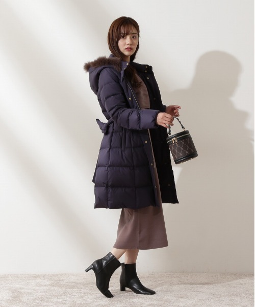 PROPORTION BODY DRESSING（プロポーションボディドレッシング）の「リボンベルト付きロングダウン / 1212252006（ダウンジャケット/コート・レディース・ネイビー/グレー/ブラック・X-SMALL/MEDIUM/SMALL）」の14枚目の写真