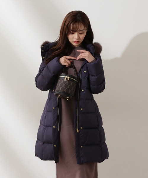 PROPORTION BODY DRESSING（プロポーションボディドレッシング）の「リボンベルト付きロングダウン / 1212252006（ダウンジャケット/コート・レディース・ネイビー/グレー/ブラック・X-SMALL/MEDIUM/SMALL）」の15枚目の写真