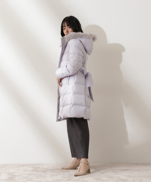 PROPORTION BODY DRESSING（プロポーションボディドレッシング）の「リボンベルト付きロングダウン / 1212252006（ダウンジャケット/コート・レディース・ネイビー/グレー/ブラック・X-SMALL/MEDIUM/SMALL）」の8枚目の写真