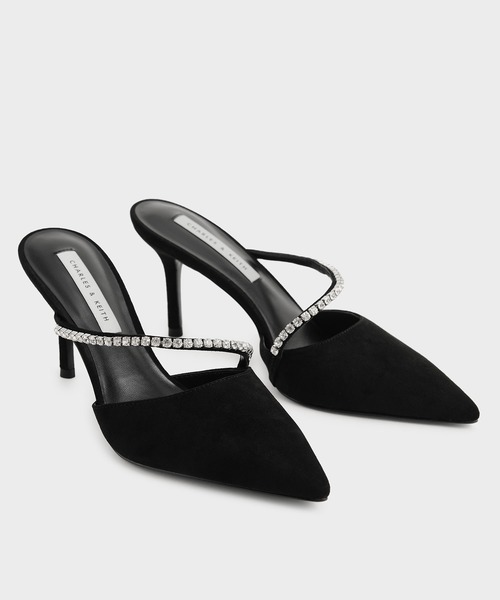 CHARLES & KEITH（チャールズ & キース）の「ジェムエンクラスト スティレットミュール（パンプス・レディース・ブラック/オフホワイト/ライトベージュ・22.5cm/23cm/23.5cm/24.5cm/25cm/25.5cm/22cm）」の9枚目の写真