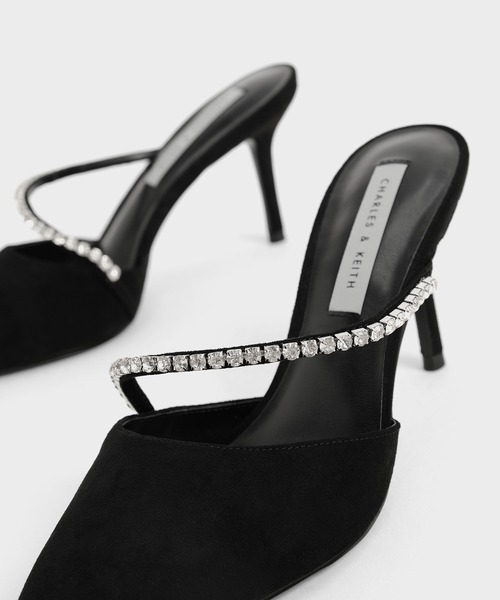 CHARLES & KEITH（チャールズ & キース）の「ジェムエンクラスト スティレットミュール（パンプス・レディース・ブラック/オフホワイト/ライトベージュ・22.5cm/23cm/23.5cm/24.5cm/25cm/25.5cm/22cm）」の11枚目の写真