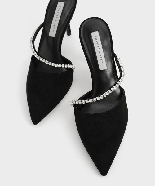 CHARLES & KEITH（チャールズ & キース）の「ジェムエンクラスト スティレットミュール（パンプス・レディース・ブラック/オフホワイト/ライトベージュ・22.5cm/23cm/23.5cm/24.5cm/25cm/25.5cm/22cm）」の13枚目の写真