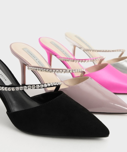 CHARLES & KEITH（チャールズ & キース）の「ジェムエンクラスト スティレットミュール（パンプス・レディース・ブラック/オフホワイト/ライトベージュ・22.5cm/23cm/23.5cm/24.5cm/25cm/25.5cm/22cm）」の19枚目の写真