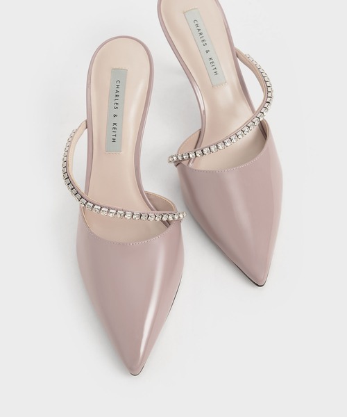 CHARLES & KEITH（チャールズ & キース）の「ジェムエンクラスト スティレットミュール（パンプス・レディース・ブラック/オフホワイト/ライトベージュ・22.5cm/23cm/23.5cm/24.5cm/25cm/25.5cm/22cm）」の20枚目の写真