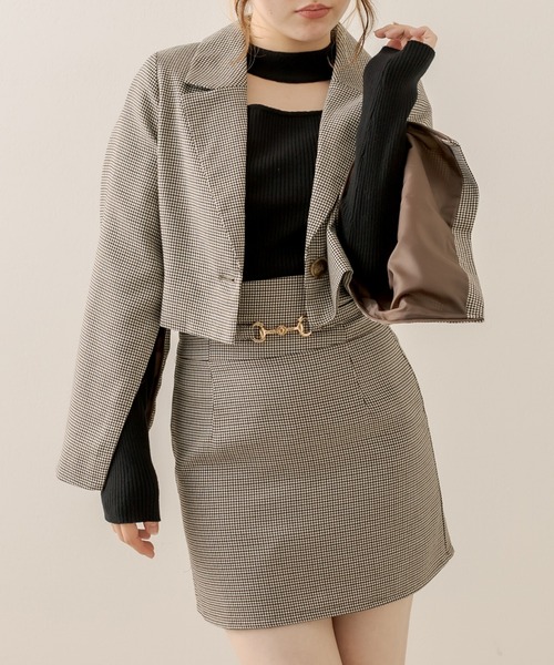 OLIVE des OLIVE（オリーブデオリーブ）の「チョーカーネックダブルフロントプルオーバ（ニット/セーター・レディース・オフホワイト/サックスブルー/グレー/ブラック・FREE）」の11枚目の写真