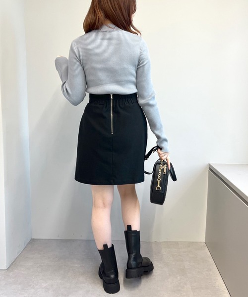 OLIVE des OLIVE（オリーブデオリーブ）の「チョーカーネックダブルフロントプルオーバ（ニット/セーター・レディース・オフホワイト/サックスブルー/グレー/ブラック・FREE）」の22枚目の写真