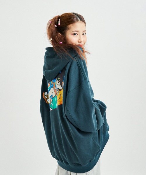 JUNRED(ジュンレッド)の「サンレモ×JUNRed / バルーンスリーブプルオーバーパーカー(パーカー・メンズ・グレー/グリーン・S/M/L)」の1枚目の写真