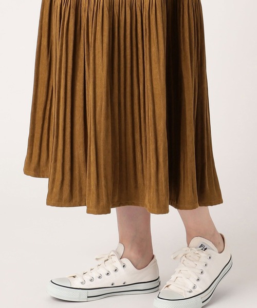 Grand PARK（グランドパーク）の「極細　ミジンコールスカート（スカート・レディース・ネイビー/グレー/カーキ/オレンジ/マスタード・FREE）」の10枚目の写真