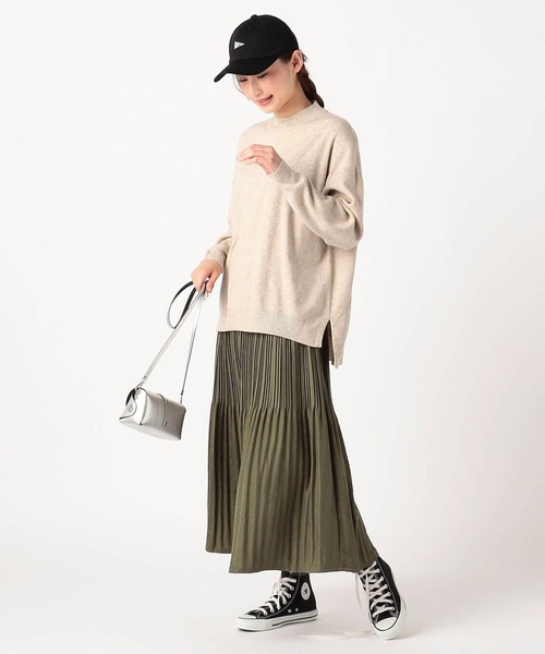 Grand PARK（グランドパーク）の「極細　ミジンコールスカート（スカート・レディース・ネイビー/グレー/カーキ/オレンジ/マスタード・FREE）」の19枚目の写真