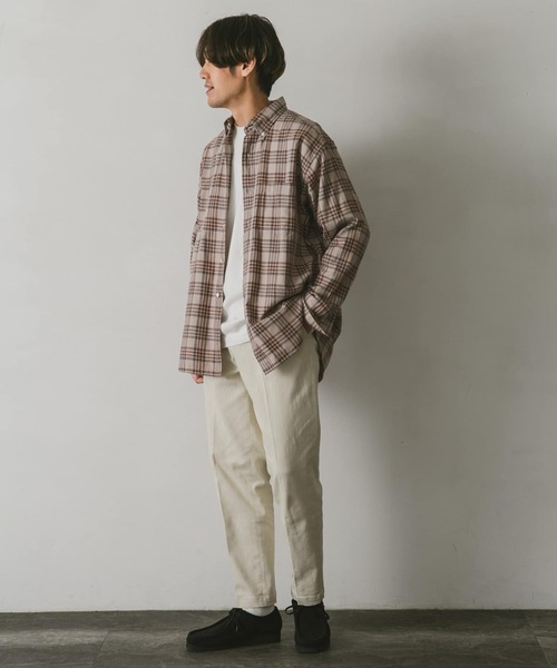 URBAN RESEARCH DOORS（アーバンリサーチドアーズ）の「ツイルチェックボタンダウンシャツ（シャツ/ブラウス・メンズ・ベージュ系その他/オリーブ/ブラウン/ネイビー・LARGE/MEDIUM）」の17枚目の写真