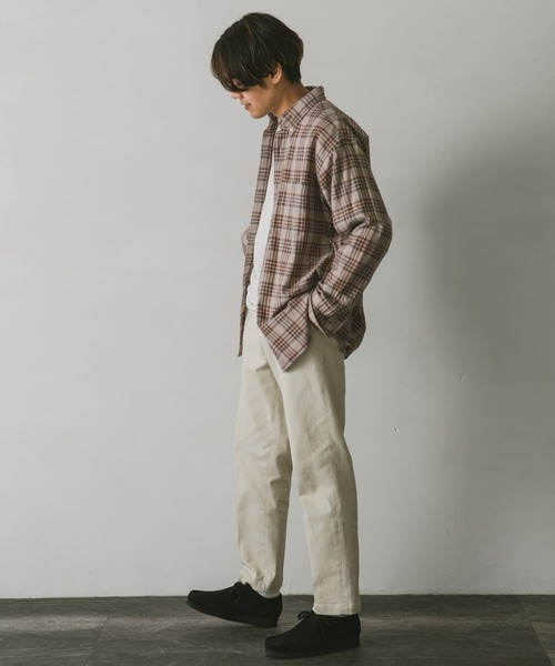 URBAN RESEARCH DOORS（アーバンリサーチドアーズ）の「ツイルチェックボタンダウンシャツ（シャツ/ブラウス・メンズ・ベージュ系その他/オリーブ/ブラウン/ネイビー・LARGE/MEDIUM）」の18枚目の写真