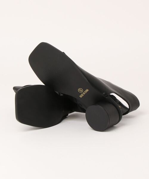 Settimissimo（セッティミッシモ）の「オープントゥショートブーツ（ブーツ・レディース・ブラック/オフホワイト・S/M/L）」の4枚目の写真