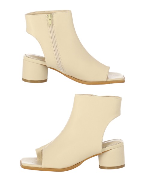 Settimissimo（セッティミッシモ）の「オープントゥショートブーツ（ブーツ・レディース・ブラック/オフホワイト・S/M/L）」の12枚目の写真