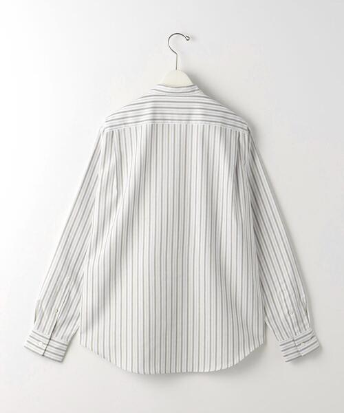 green label relaxing(グリーンレーベルリラクシング)の「オックス ストライプ バンドカラー シャツ -防シワ-(シャツ/ブラウス・メンズ・ホワイト/ベージュ/ロイヤルブルー・M/L/XL/S)」の14枚目の写真
