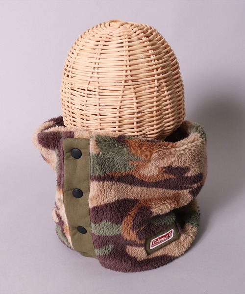 COLEMAN（コールマン）の「(LF)【Coleman】フロント ボタン ボア ネックウォーマー（ネックウォーマー/スヌード・レディース・ベージュ/カモフラージュ/ブラック/ネイビー/カーキ・ONE SIZE）」の21枚目の写真