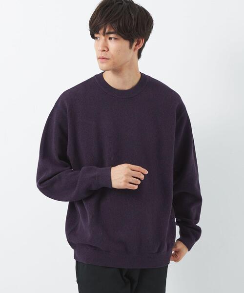 green label relaxing美品 メランジニットL コットン　伸縮性 green label relaxing（グリーンレーベルリラクシング）の
