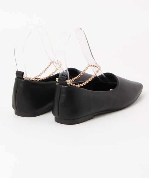 N.（N. Natural Beauty Basic）（エヌエヌナチュラルビューティーベーシック）の「アンクルチェーンストラップフラットパンプス（パンプス・レディース・ブラック/ベージュ・LARGE/MEDIUM）」の14枚目の写真