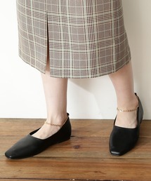N.（N. Natural Beauty Basic）（エヌエヌナチュラルビューティーベーシック）の「アンクルチェーンストラップフラットパンプス（パンプス・レディース）」