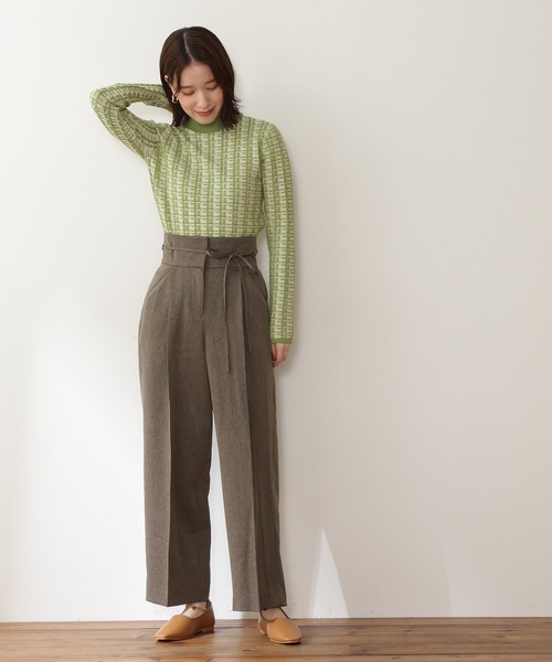 N.（N. Natural Beauty Basic）（エヌエヌナチュラルビューティーベーシック）の「アンクルチェーンストラップフラットパンプス（パンプス・レディース・ブラック/ベージュ・LARGE/MEDIUM）」の5枚目の写真