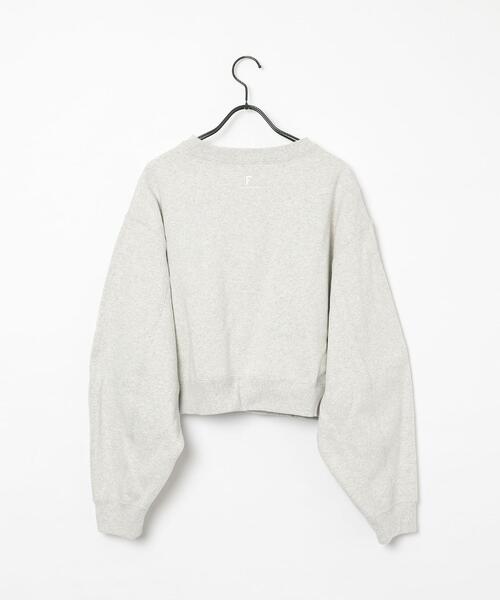 FEELING MADE（フィーリングメイド）の「FEELING MADE ヘビー裏毛 ショートワイド 袖ボリュームプルオーバー（スウェット・レディース・ライトグレー/ブラック/オフホワイト・FREE）」の11枚目の写真