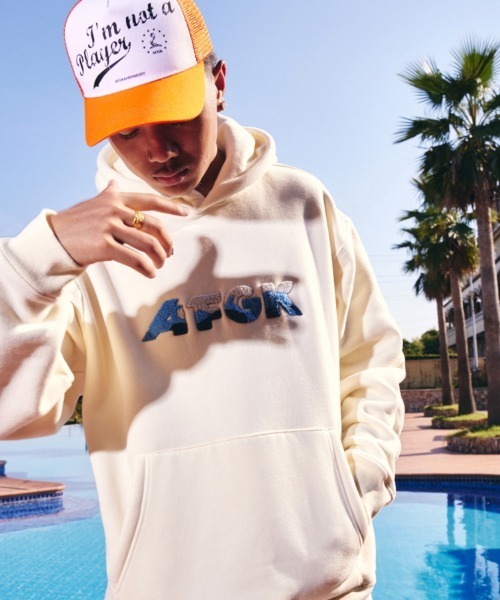 A FEW GOOD KIDS(ア フュー グッド キッズ)の「AFGK-95./ア フュー グッド キッズ プルパーカー(パーカー・メンズ・ホワイト/ブラック・L/XL)」の5枚目の写真