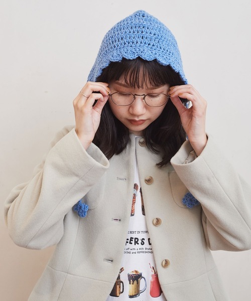 fig Ｌondon（フィグロンドン）の「beagle HT（ニットキャップ/ビーニー・レディース・サックスブルー/キナリ/ベージュ・FREE）」の10枚目の写真