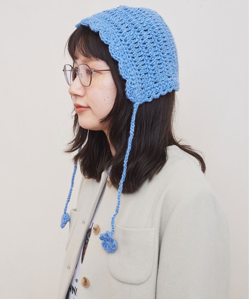 fig Ｌondon（フィグロンドン）の「beagle HT（ニットキャップ/ビーニー・レディース・サックスブルー/キナリ/ベージュ・FREE）」の11枚目の写真