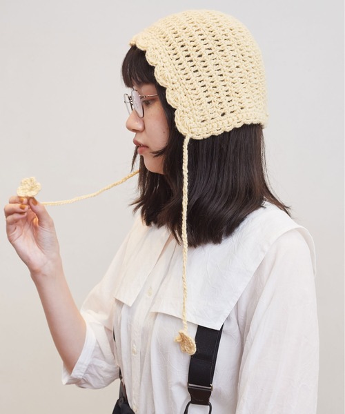 fig Ｌondon（フィグロンドン）の「beagle HT（ニットキャップ/ビーニー・レディース・サックスブルー/キナリ/ベージュ・FREE）」の14枚目の写真