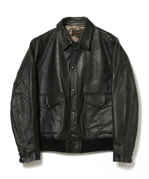 BEAMS PLUS（ビームスプラス）の「BEAMS PLUS / ミリタリー レザー ブルゾン（ブルゾン・メンズ・ブラック/ダークブラウン・SMALL/MEDIUM/LARGE/X-LARGE）」の10枚目の写真