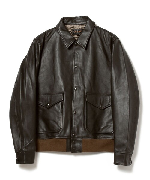 ＊o Bresci＊ミリタリーブルゾン ブラック M BEAMS PLUS（ビームスプラス）の「BEAMS PLUS / ミリタリー レザー