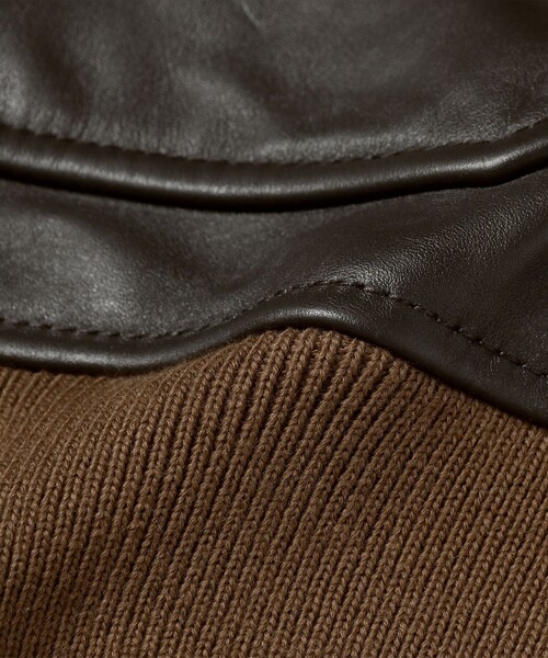 BEAMS PLUS（ビームスプラス）の「BEAMS PLUS / ミリタリー レザー ブルゾン（ブルゾン・メンズ・ブラック/ダークブラウン・SMALL/MEDIUM/LARGE/X-LARGE）」の20枚目の写真