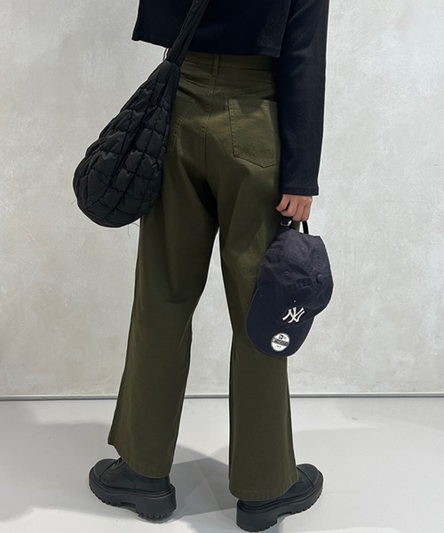 kutir(クティール)の「ハイウエストチノワイドパンツ(チノパンツ・レディース・カーキ/ブラック/ベージュ/ブラウン・MEDIUM/LARGE/SMALL)」の18枚目の写真