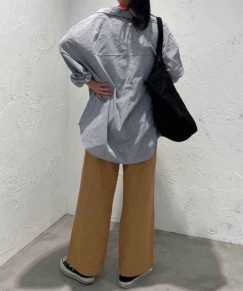 kutir(クティール)の「ハイウエストチノワイドパンツ(チノパンツ・レディース・カーキ/ブラック/ベージュ/ブラウン・MEDIUM/LARGE/SMALL)」の17枚目の写真